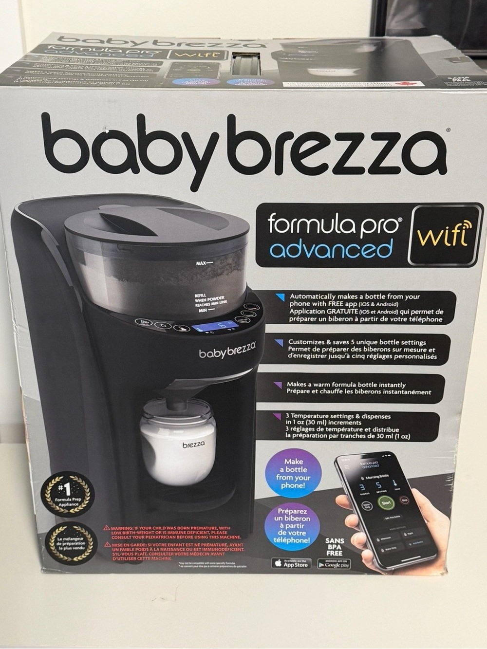 Baby Brezza Formula Pro Advanced WiFi Baby Bottle Maker - Black